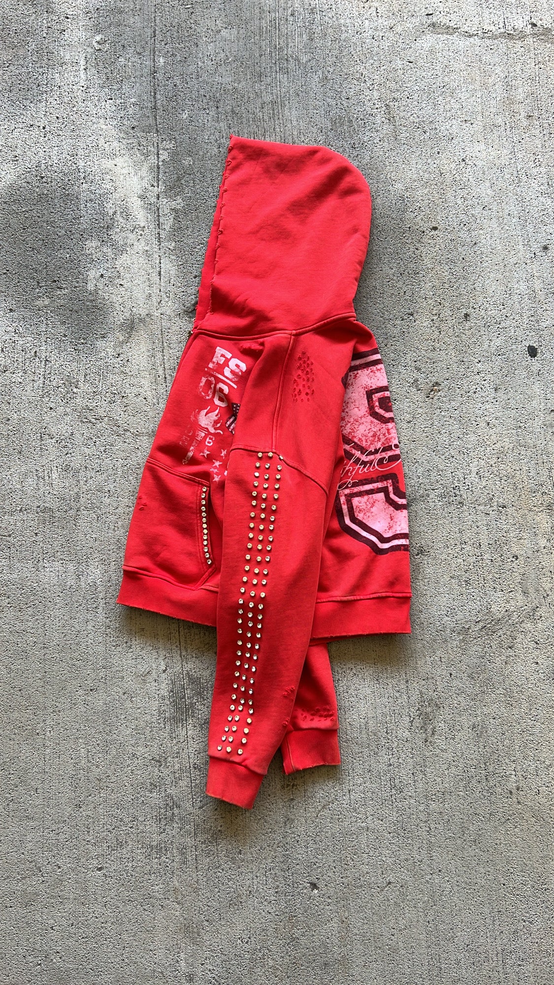RED "VARSITY STAR" ZIP UP
